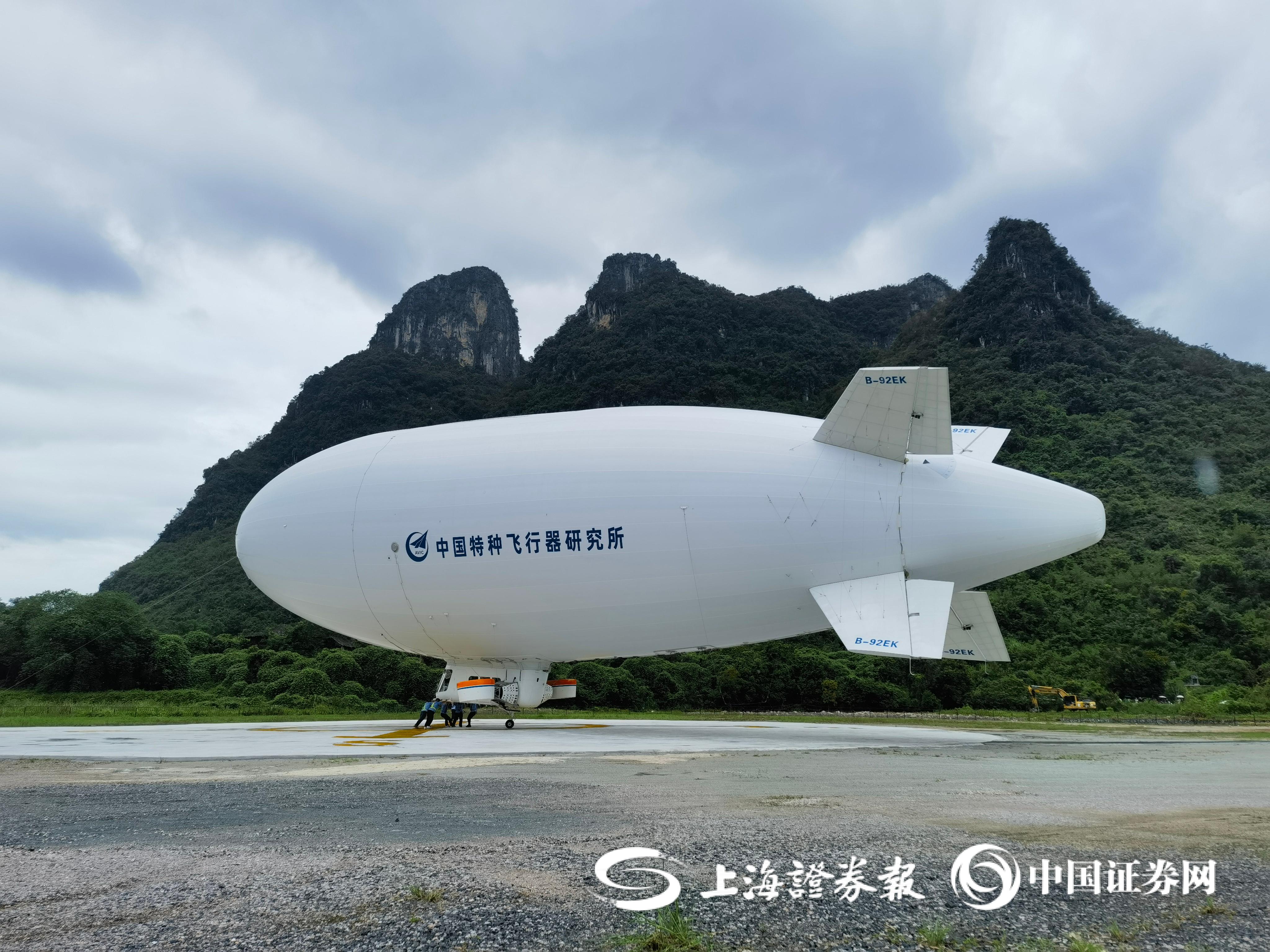 国产载人飞艇"祥云"as700完成首次跨省转场-上海证券报·中国证券网