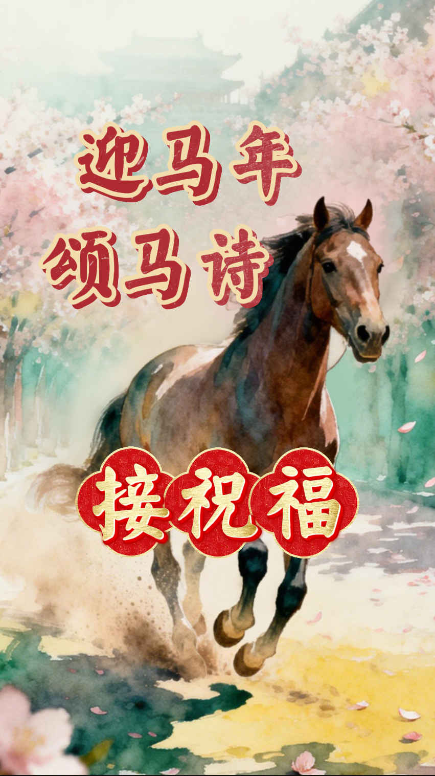 迎马年，颂马诗，接祝福！
