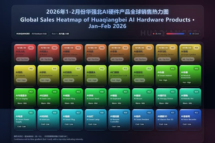 深圳华强北发布AI硬件全球销售热力图
