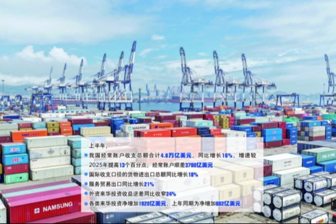 国家外汇局发布2026年上半年国际收支报告：各类来华投资净增加1920亿美元 外资投资A股净增加537亿美元