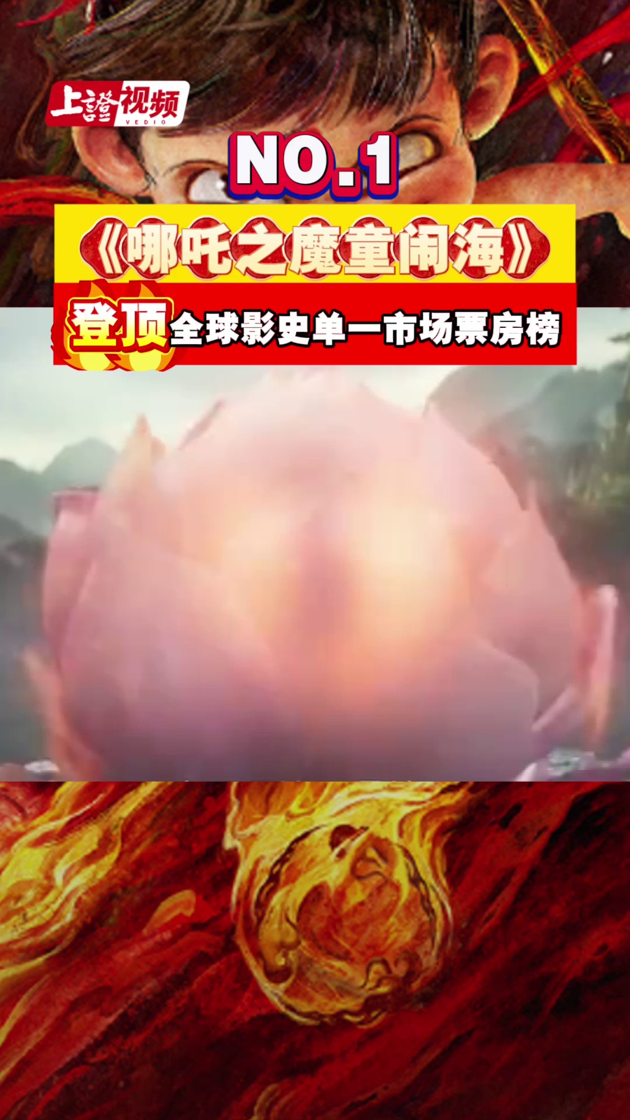 NO.1《哪吒之魔童闹海》登顶全球影史单一市场票房榜
