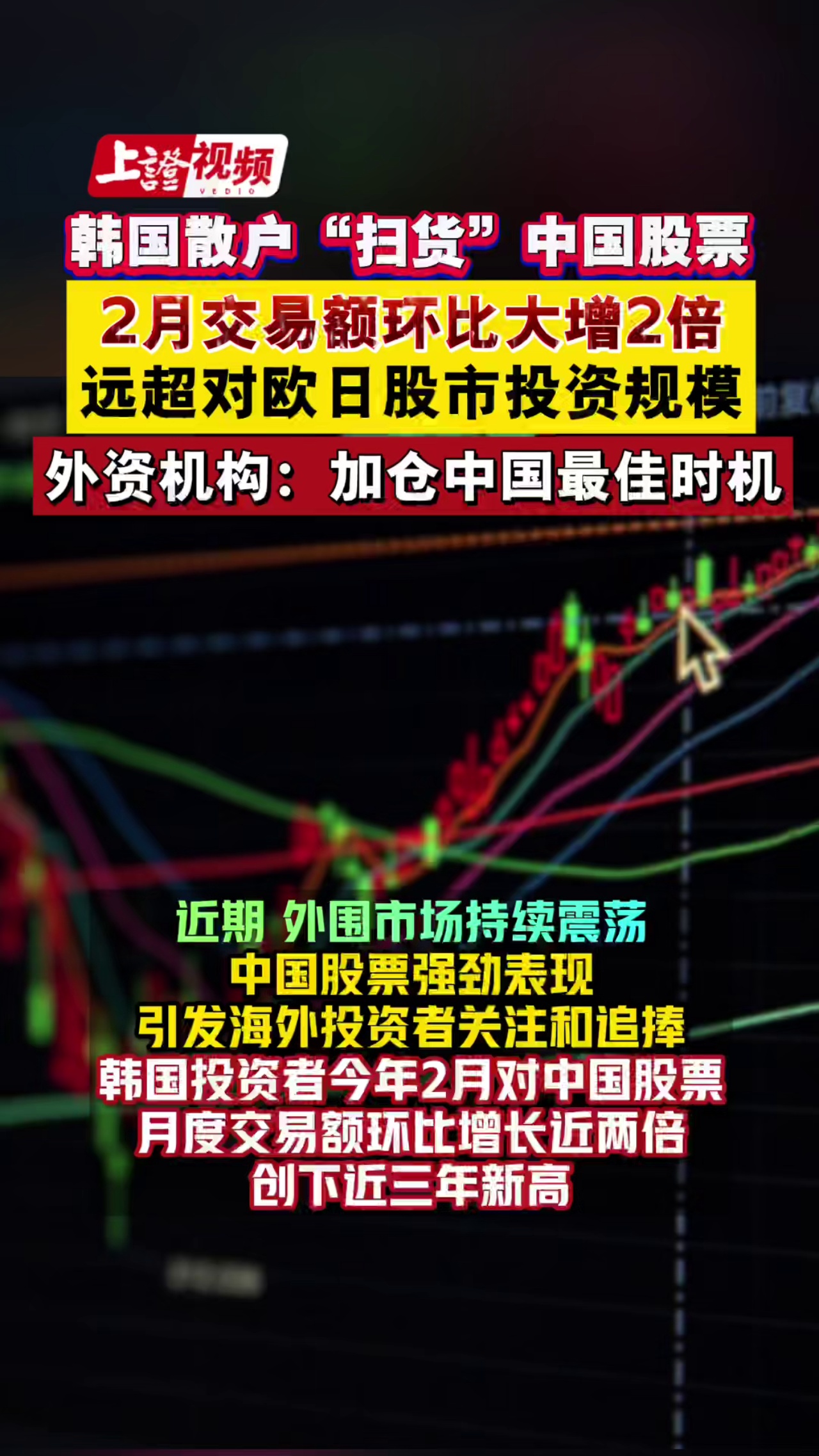  韩国散户“扫货”中国股票！2月交易额环比大增2倍，远超对欧日股市投资规模