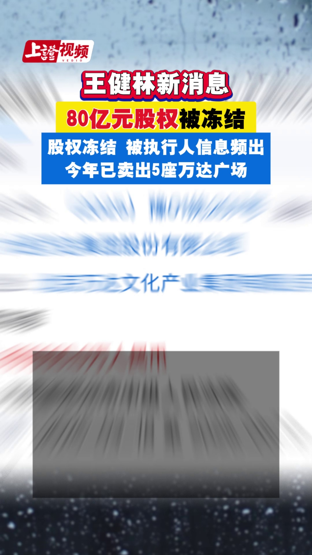 王健林新消息 80亿元股权被冻结